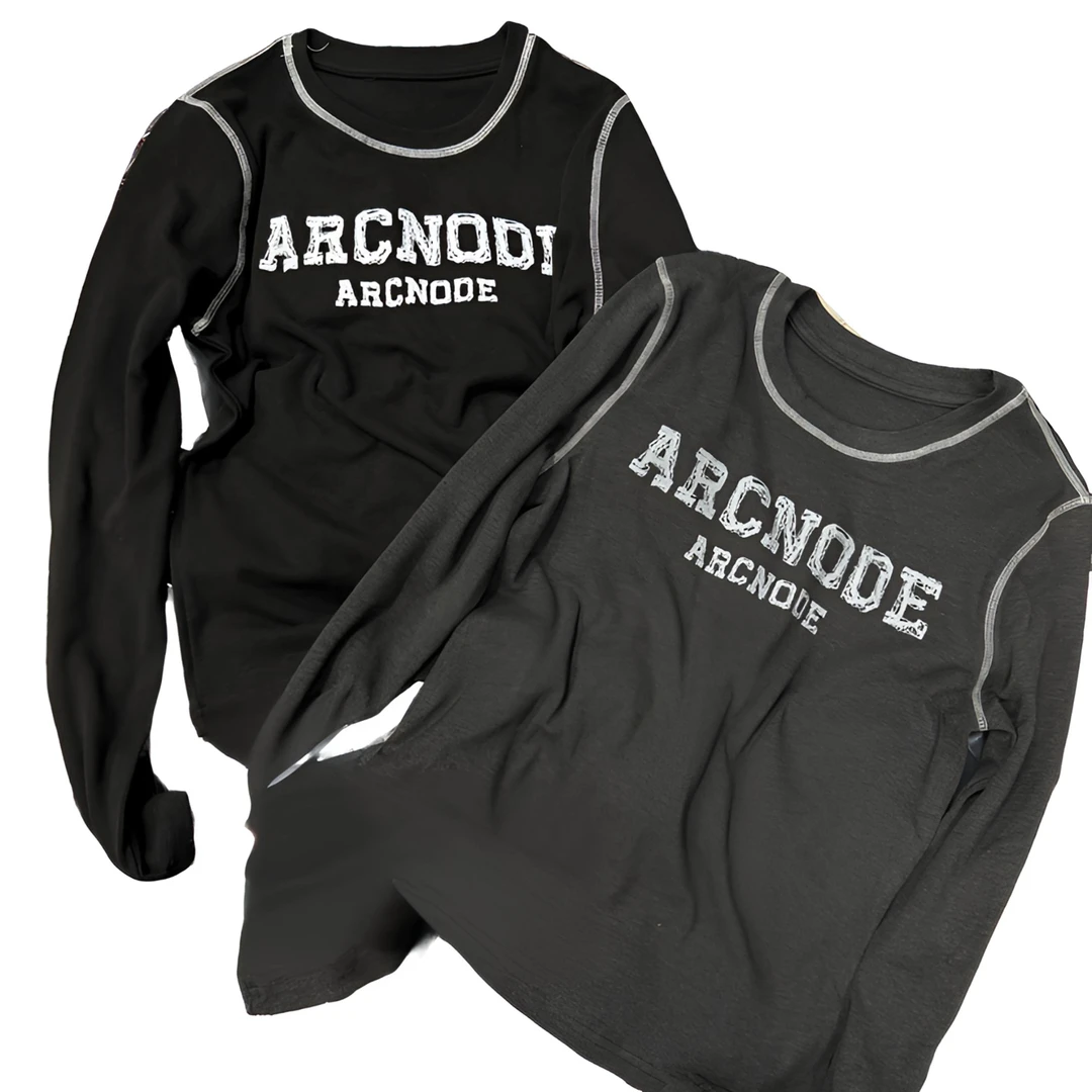 【二婷推荐】25年秋冬季新款潮流字母印花圆领T恤9582