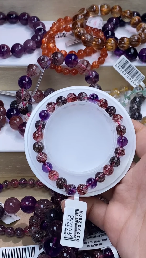 【闪购商品】水晶手链未镶嵌黑加仑超七7m+
