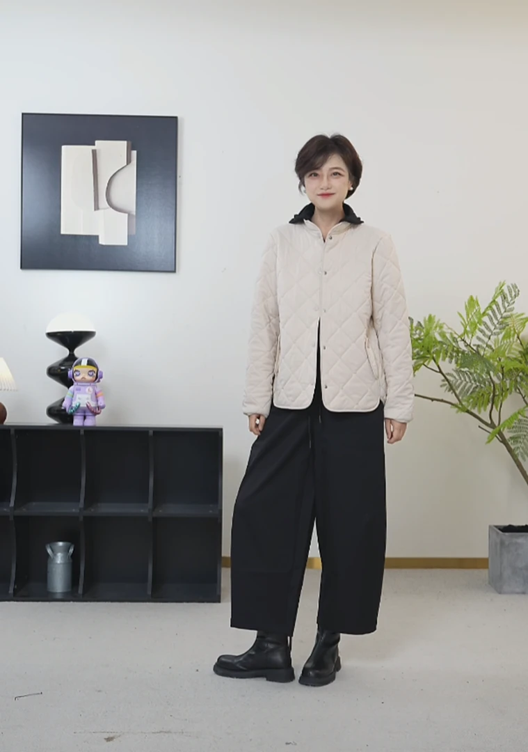 【U.M】唐顿庄园连帽可拆卸羊毛棉服保暖显瘦