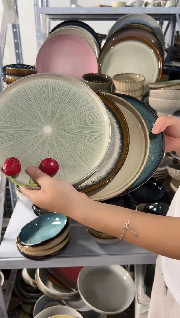 陶瓷外贸尾货瑕疵满20包邮X4 小盘组合