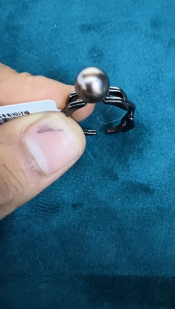 海水珍珠银S925镶嵌戒指戒指