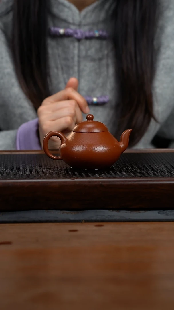 茶壶紫砂150cc小煤窑原矿朱泥梨形6