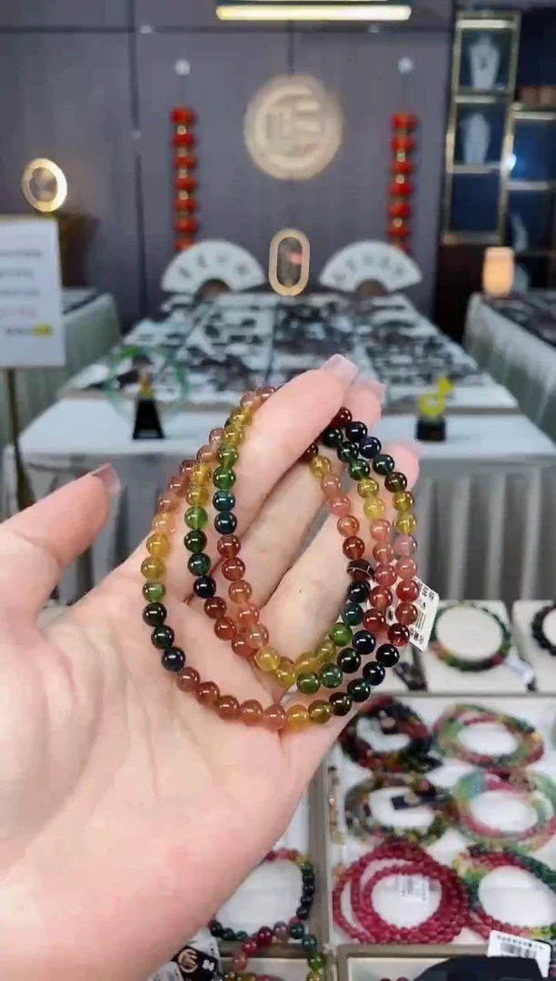 未镶嵌老矿碧玺三圈手串5mm+碧玺hon多样性发货一条