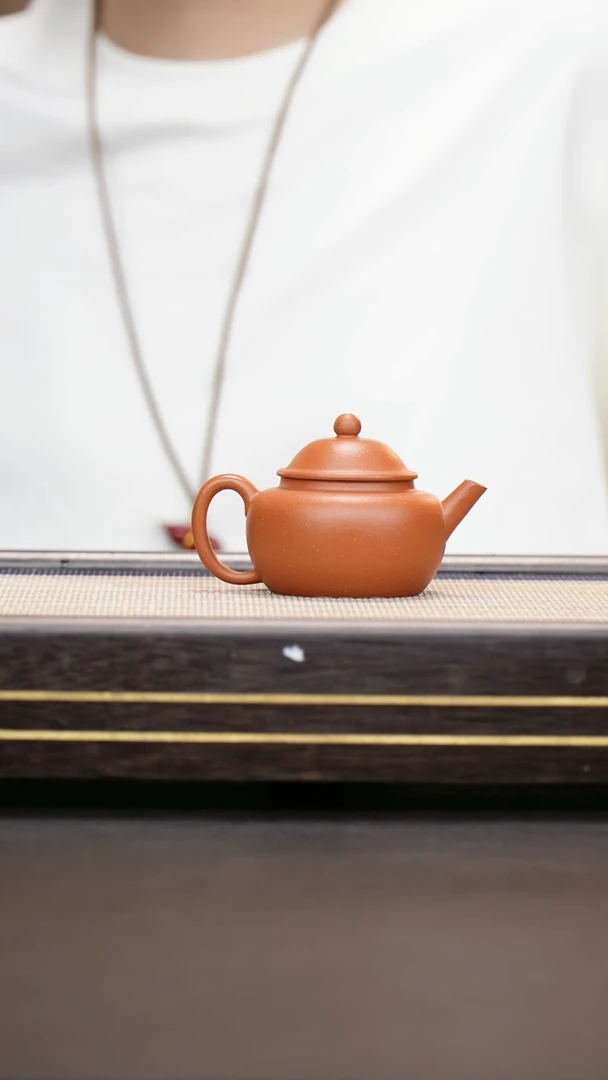 茶壶紫砂朱泥  小笠帽