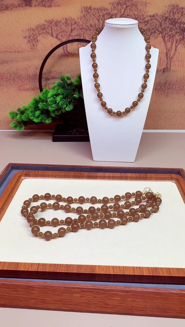 颈饰14K金镶嵌和田玉X226