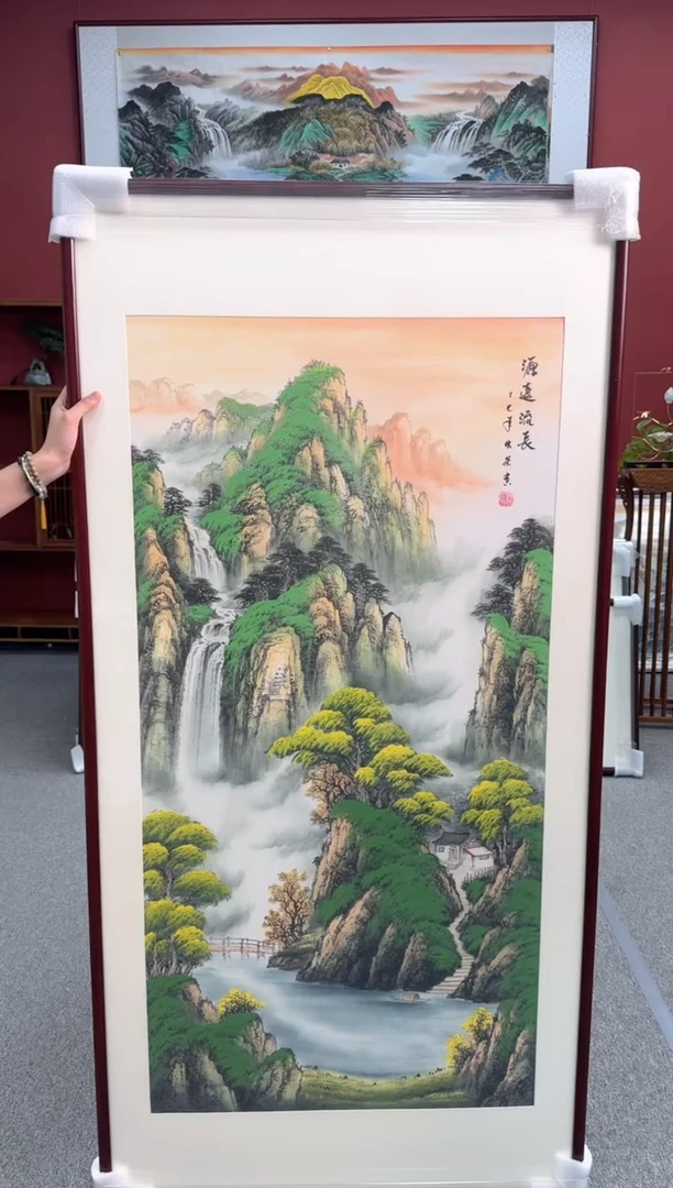 国画手绘 源远流长 219*88