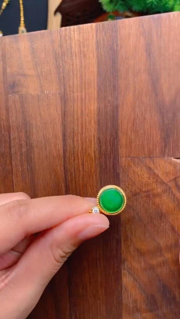 【闪购商品】翡翠吊坠(不含链)银S925镶嵌平安喜乐无事牌