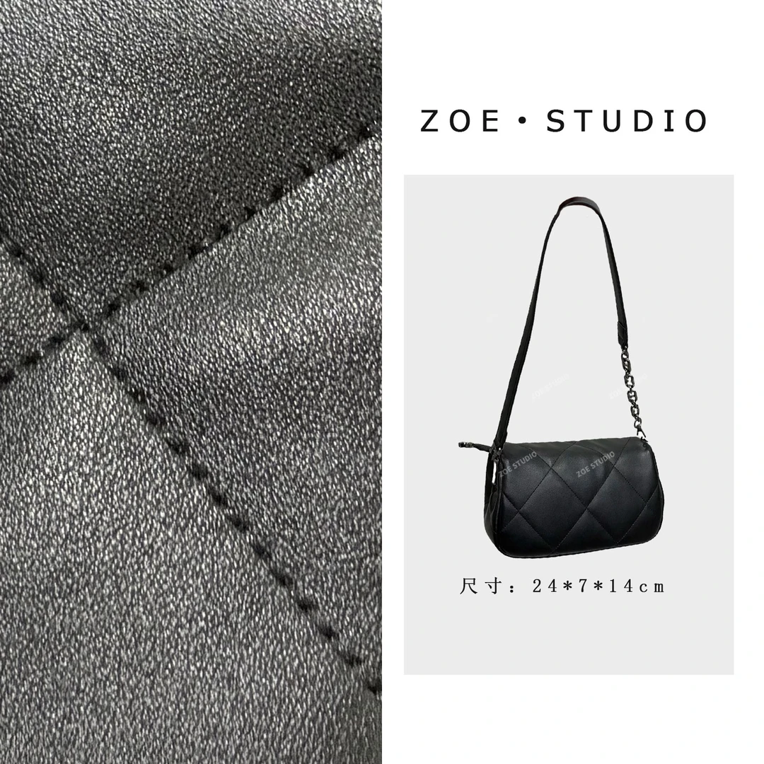 【佐伊甄选】BF-66359-黑色轻奢女士时尚通勤小众百搭斜挎包包