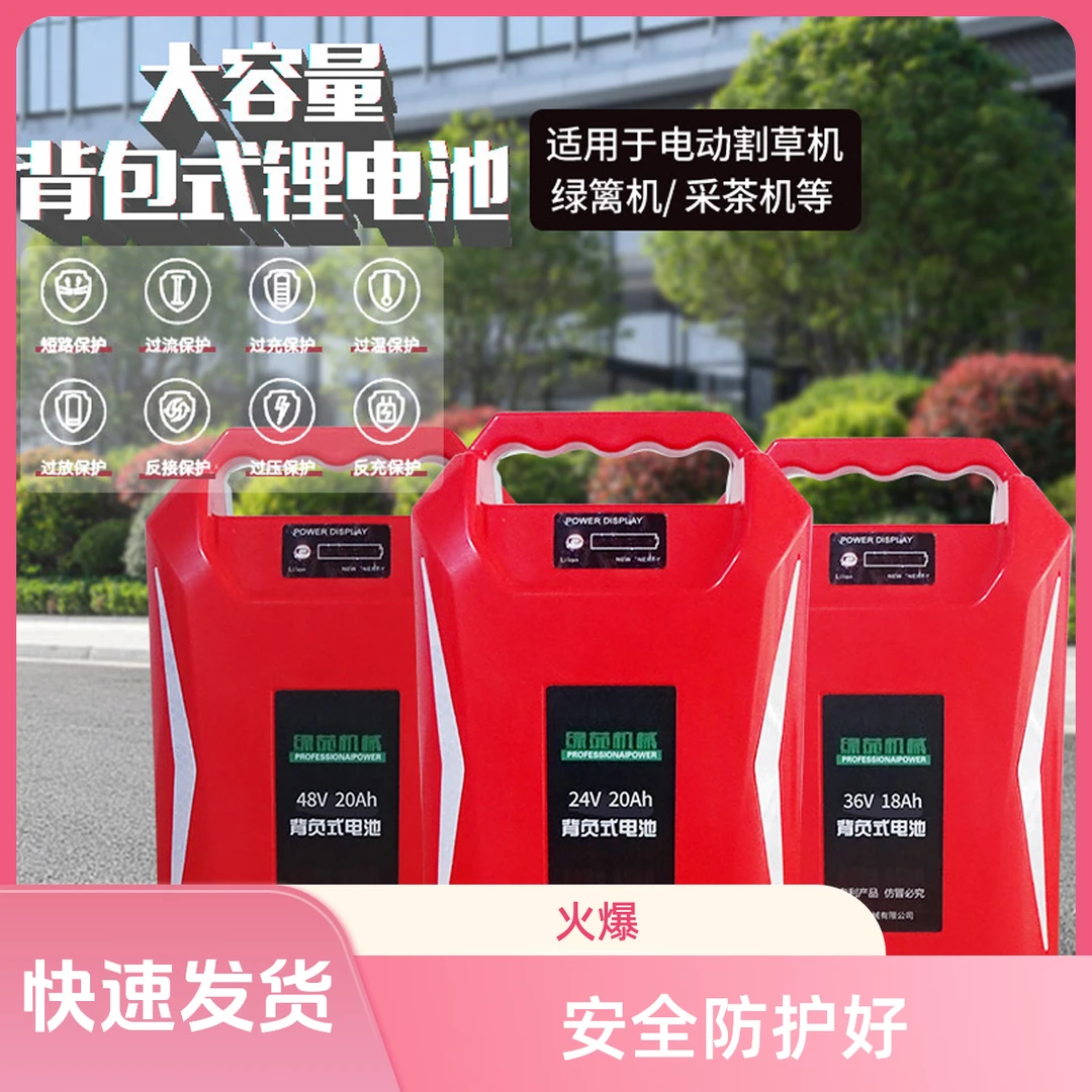 绿篱机采茶机背负式锂电池24v大容量通用36v锂电池园林机械锂电池