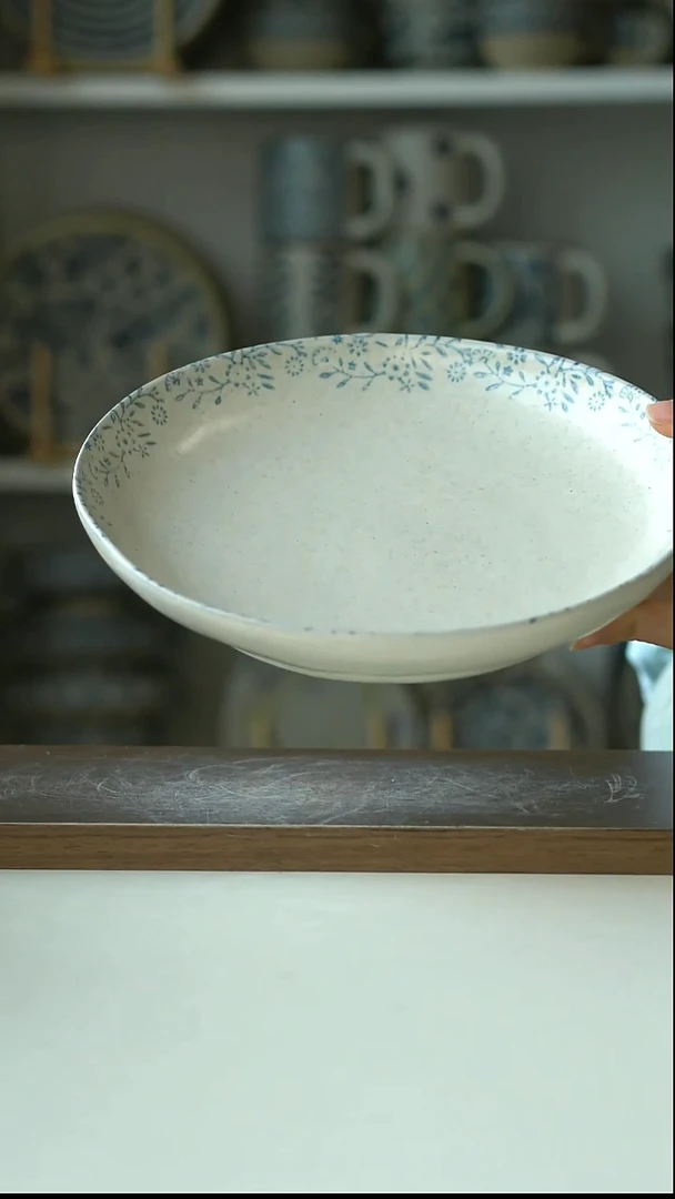 陶Hitable冰湖蓝深盘21.5cm@4-2@