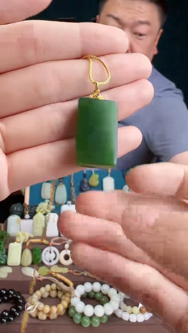 和田玉银S925镶嵌颈饰多样性发货 拍一单发一个