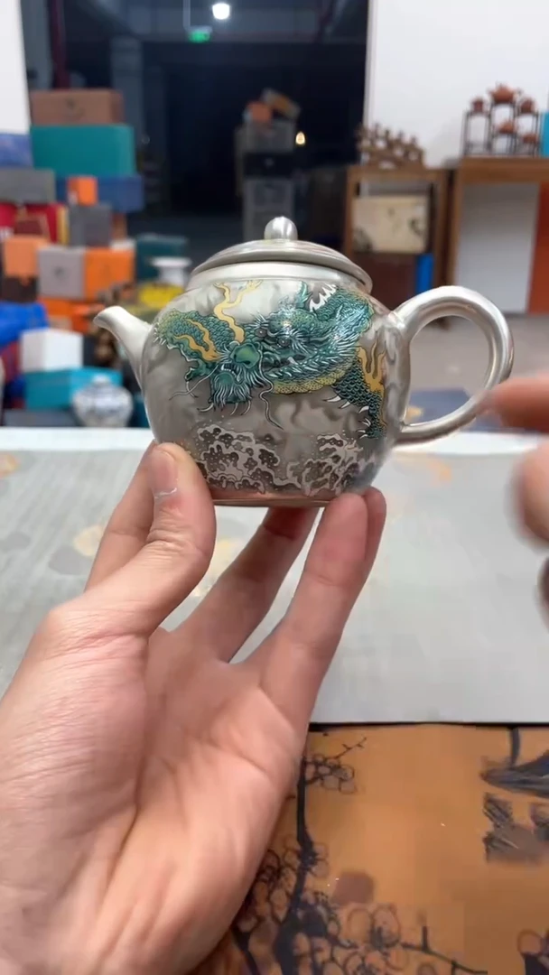 【闪购商品】瓷片@@@@@@@@@@@青龙银壶