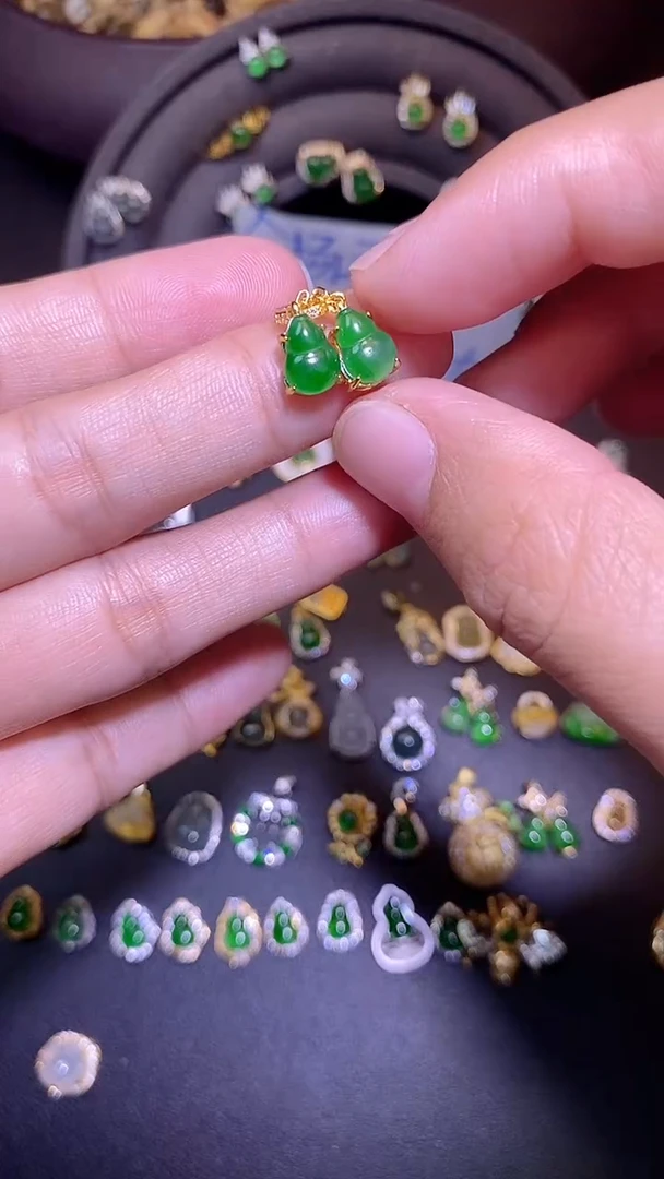 吊坠(不含链)银S925镶嵌翡翠1