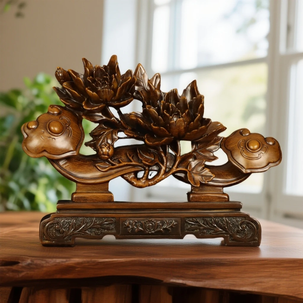 富贵牡丹如意客厅书房家居摆件玄关电视柜博古架酒柜开业乔迁礼品