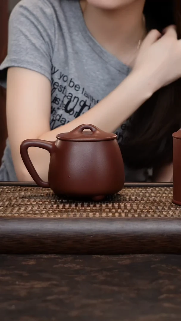 茶杯紫砂石瓢底槽青