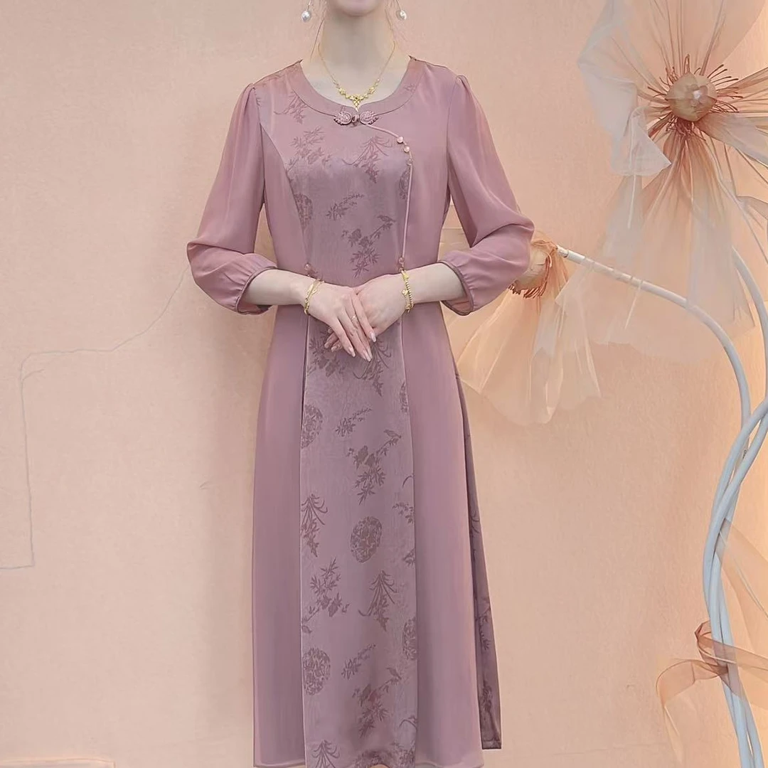 【梦雅衣橱】春夏新款新中式洋气气质显瘦国风优雅减龄连衣裙