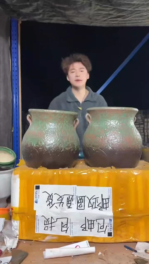 紫砂花盆宜兴紫砂粗陶花盆17*21