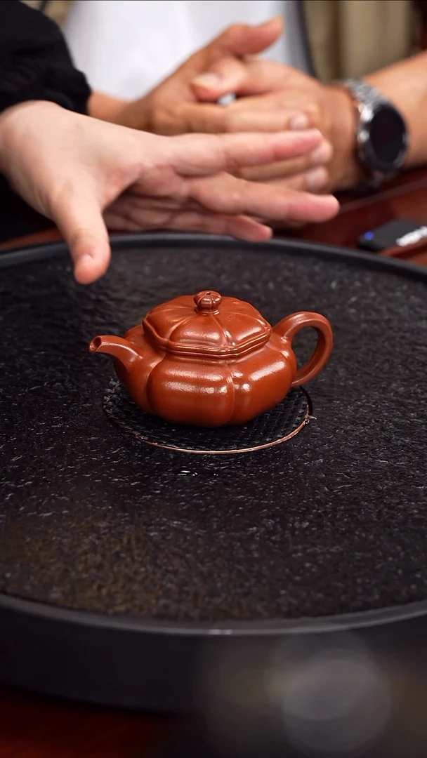 茶壶紫砂杨军保 葵仿古91 大红袍 120毫升