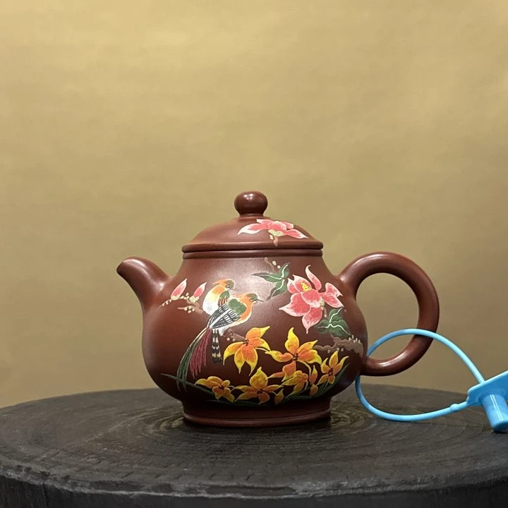 【古月壶来】HM1771朱泥泥绘潘壶230cc