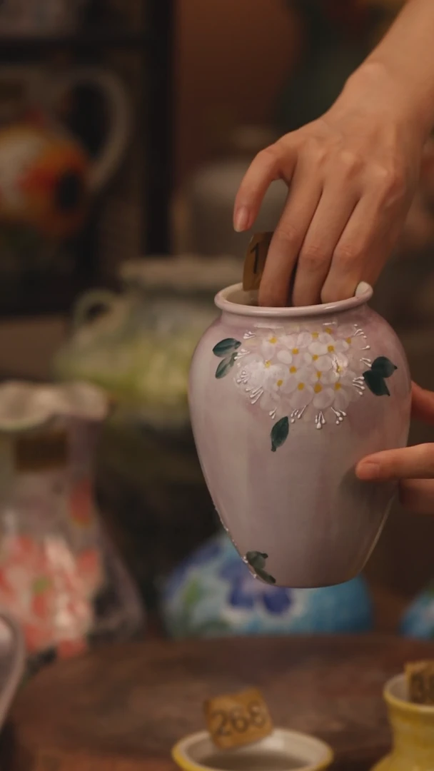 陶瓷172景德镇设计师手作花器摆件侘寂风