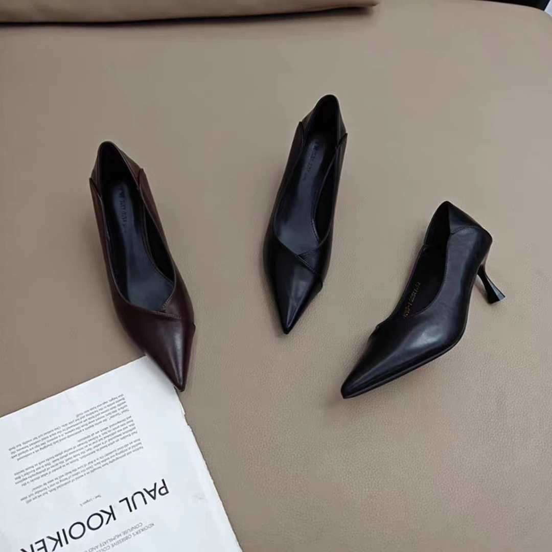 10951 新款舒适浅口细跟百搭单鞋