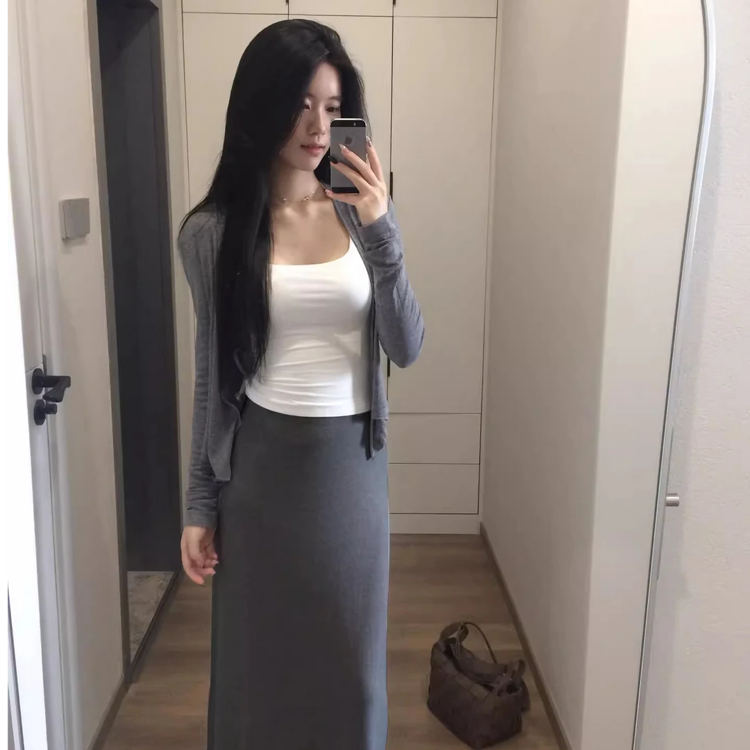 外搭开衫百搭薄款防晒开衫凉感吊带外搭罩衫外套罩衫上衣修身外套