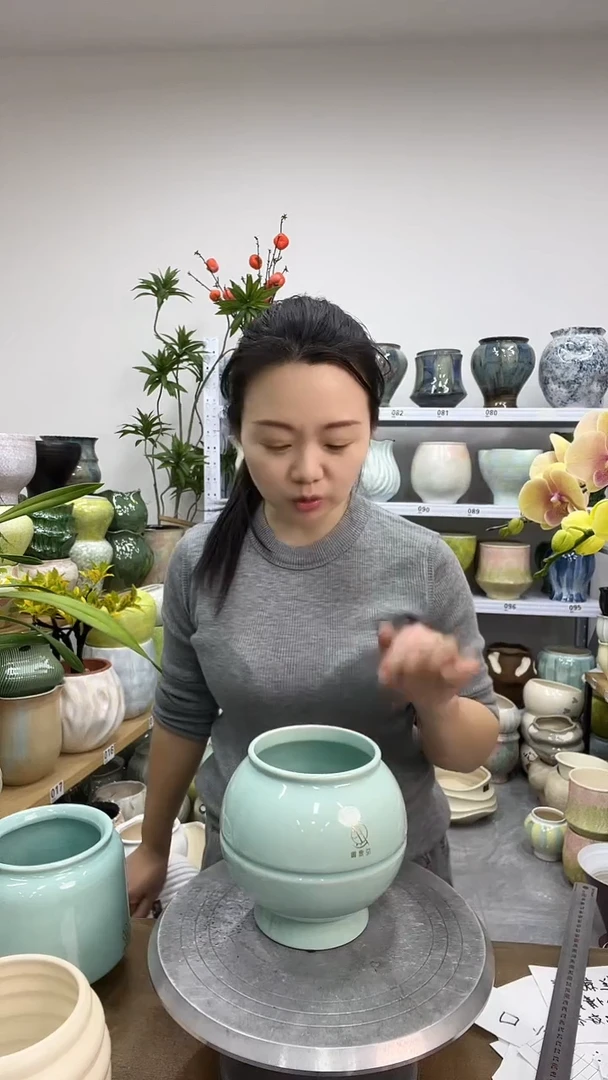 11.25陶瓷花盆直播链接高   19  .   口11