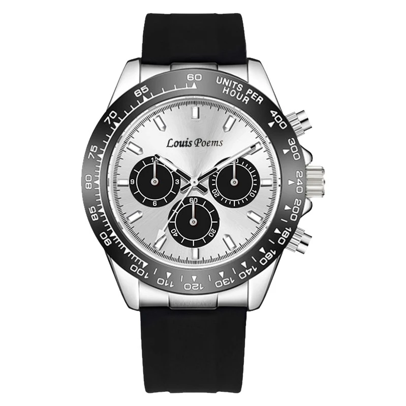 LA4582银迪经典男款硅胶带时尚潮流百搭个性腕表