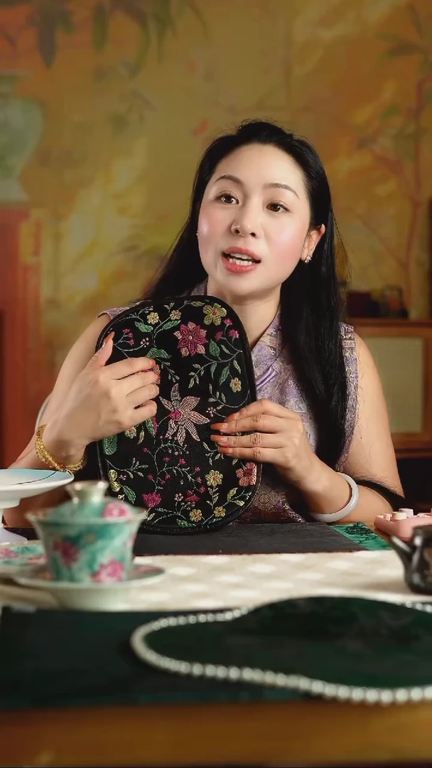 高足胡桃木茶盘壶承 带茶席