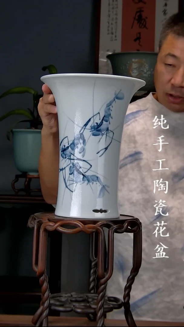 景德镇手工陶瓷花盆
