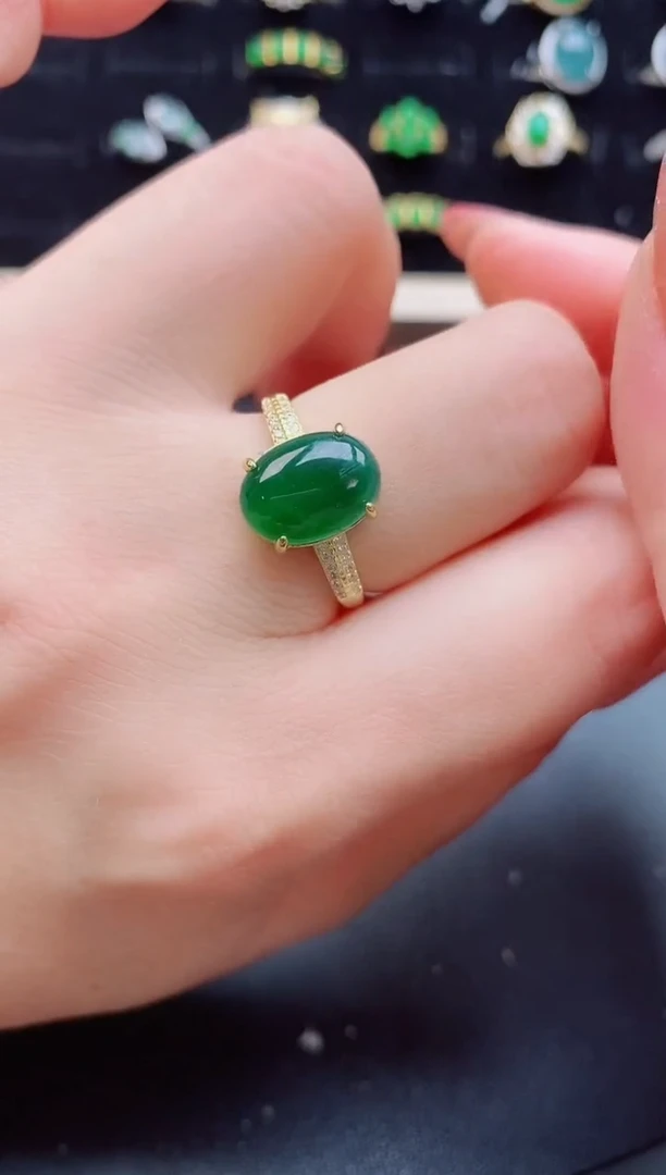 【闪购商品】翡翠戒指银S925镶嵌1212