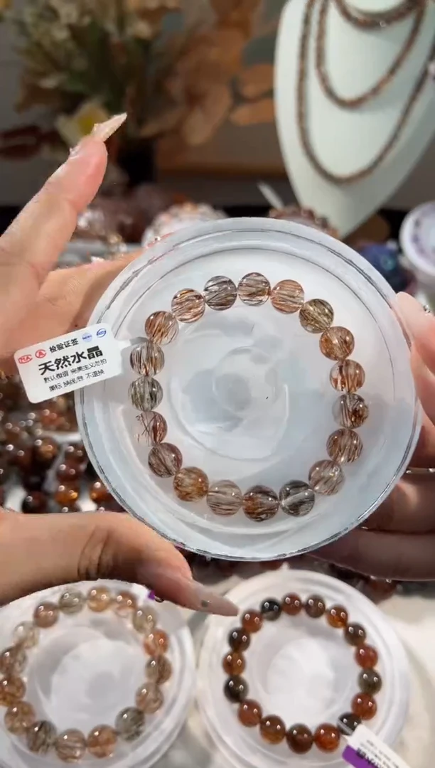 未镶嵌手链水晶黑金超七10+