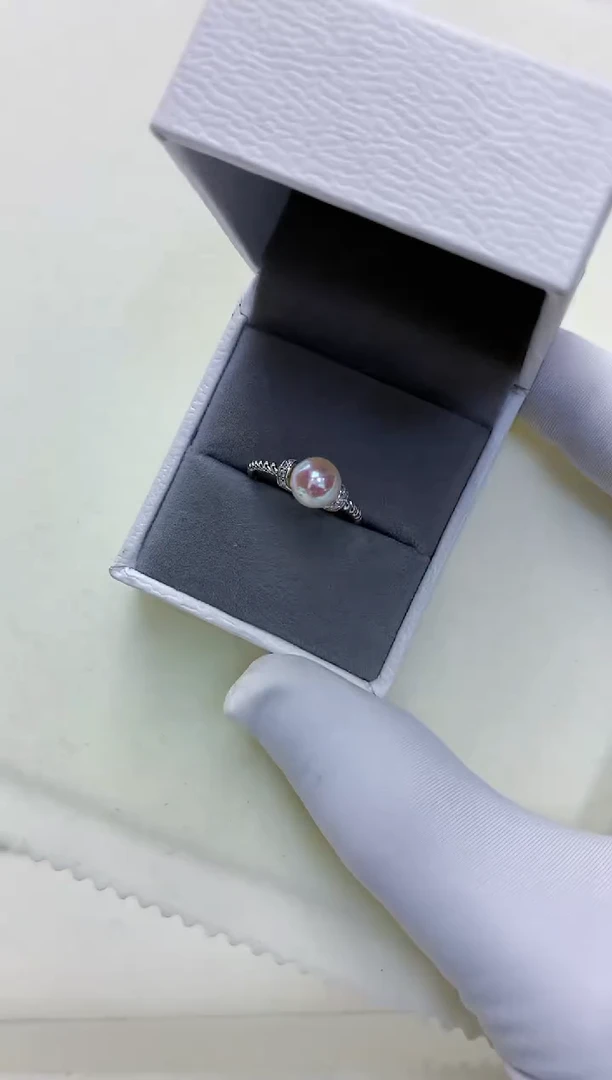 【闪购商品】海水珍珠饰品银S925镶嵌设计款戒指