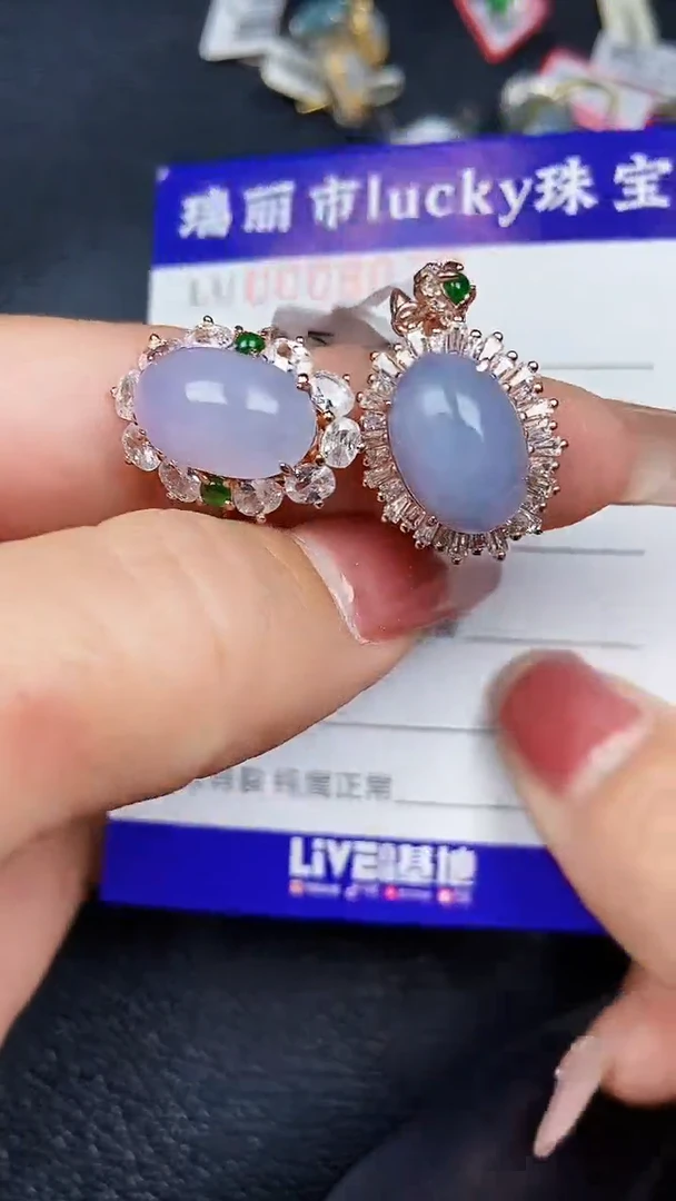 颈饰银S925镶嵌翡翠8030