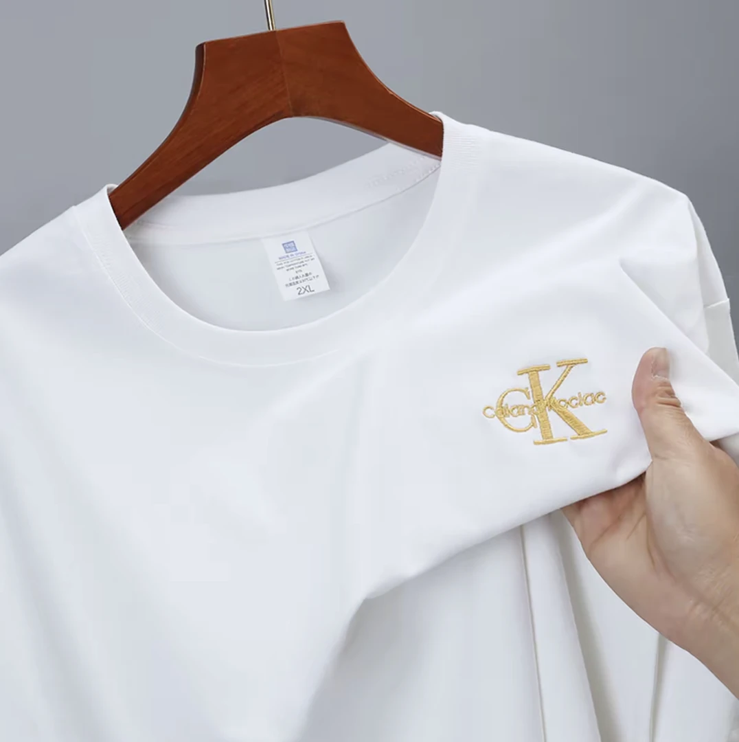 【刺绣】Crland kclair夏季纯棉T恤短袖圆领针织情侣休闲百搭本大