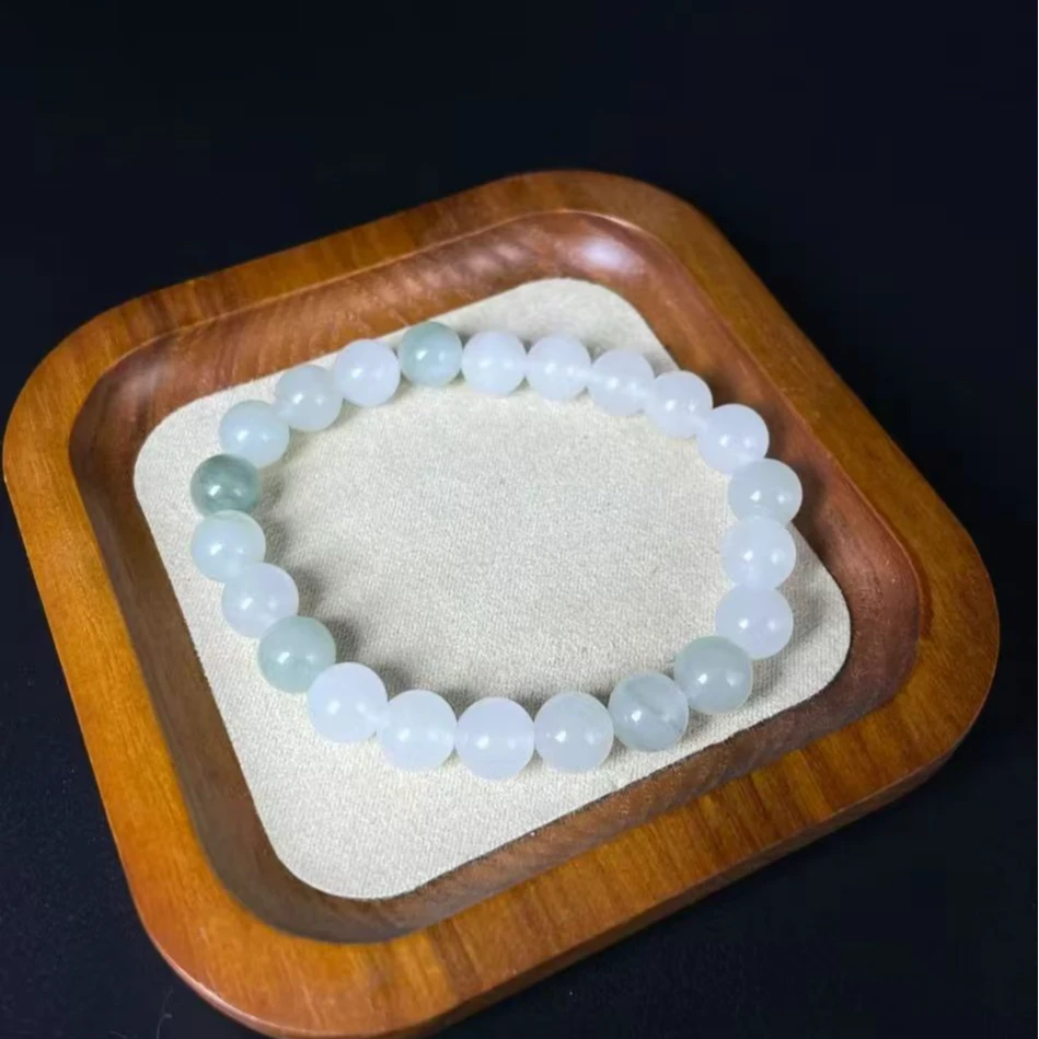 天山翠手串石英质玉石英岩玉手串