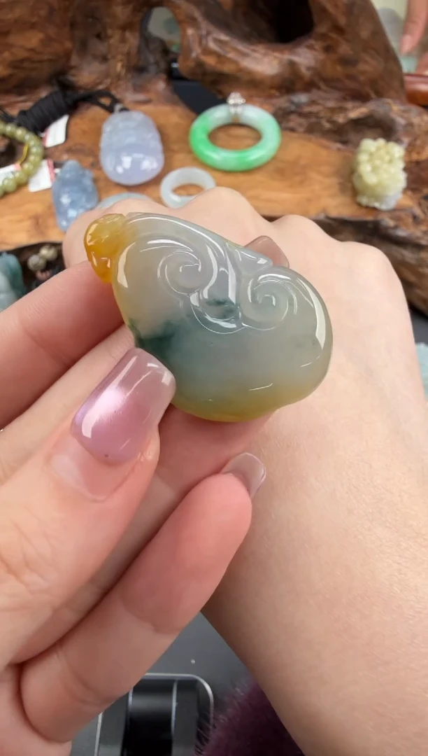 吊坠(不含链)未镶嵌翡翠翡翠饰品-336
