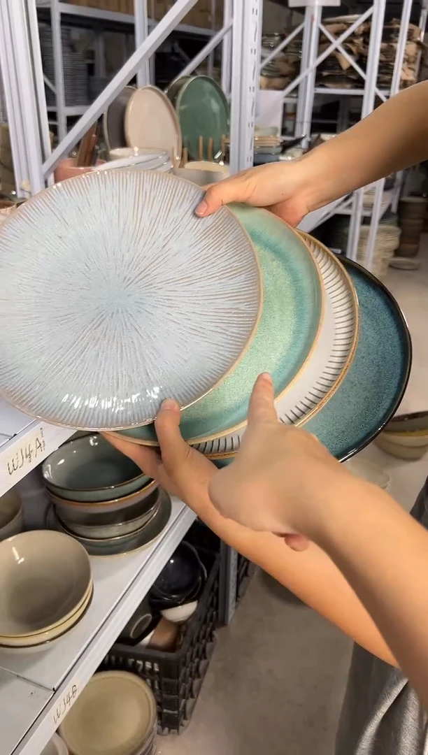 陶瓷外贸尾货瑕疵满20包邮X4大盘