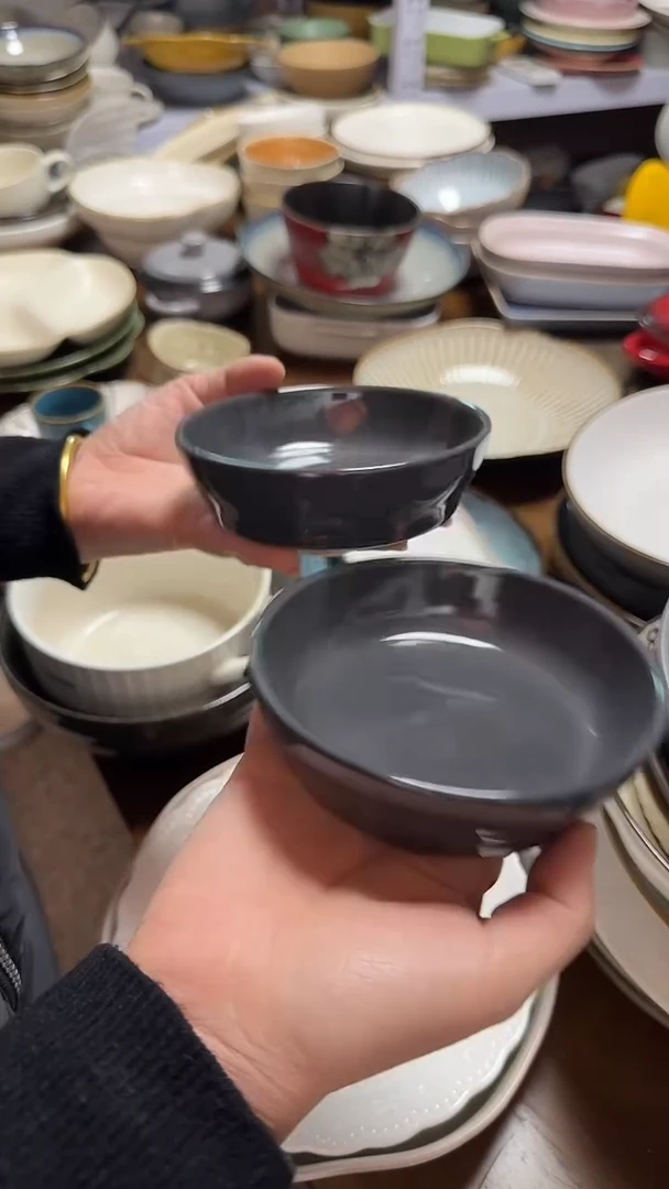 陶瓷微瑕（4个装）灰色火锅碗