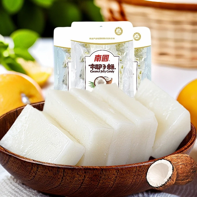 南国 椰子糕软糯椰味软糖糕点休闲零食糖果椰香200g*3袋