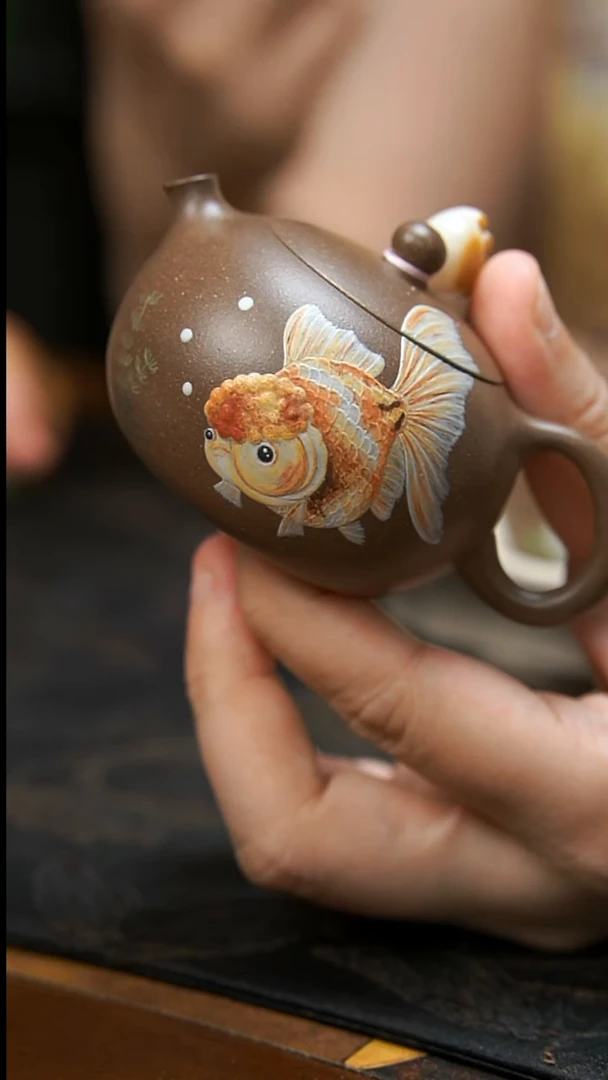 茶壶紫砂小*～段泥兰寿小壶90cc