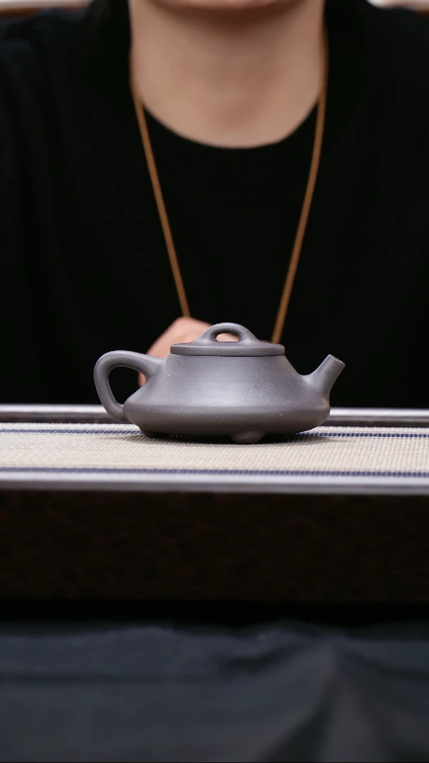 【闪购商品】紫砂茶壶清灰紫泥  小柱瓢