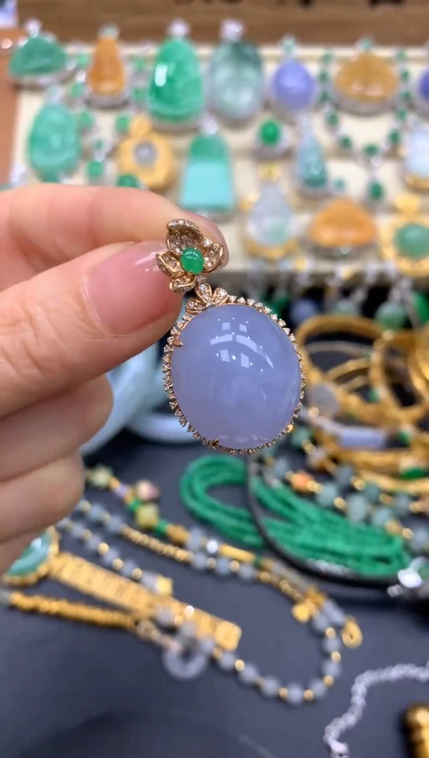 【闪购商品】翡翠颈饰18K金镶嵌367-中国好珍宝