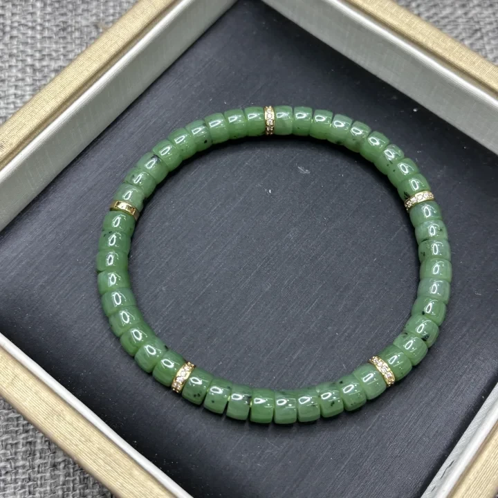 和田玉碧玉直切手串6mm-582175