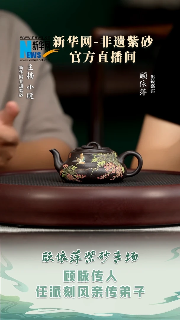 茶壶紫砂GYP139顾依萍泥绘葫芦铁血红砂190