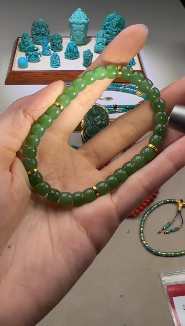 【闪购商品】和田玉（碧玉）手串手串未镶嵌手串手串