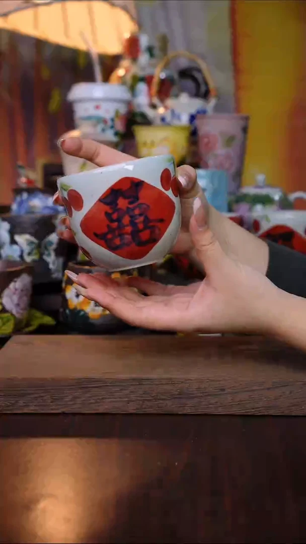 杯子陶泥垚手作 景德镇手工手绘陶瓷器物