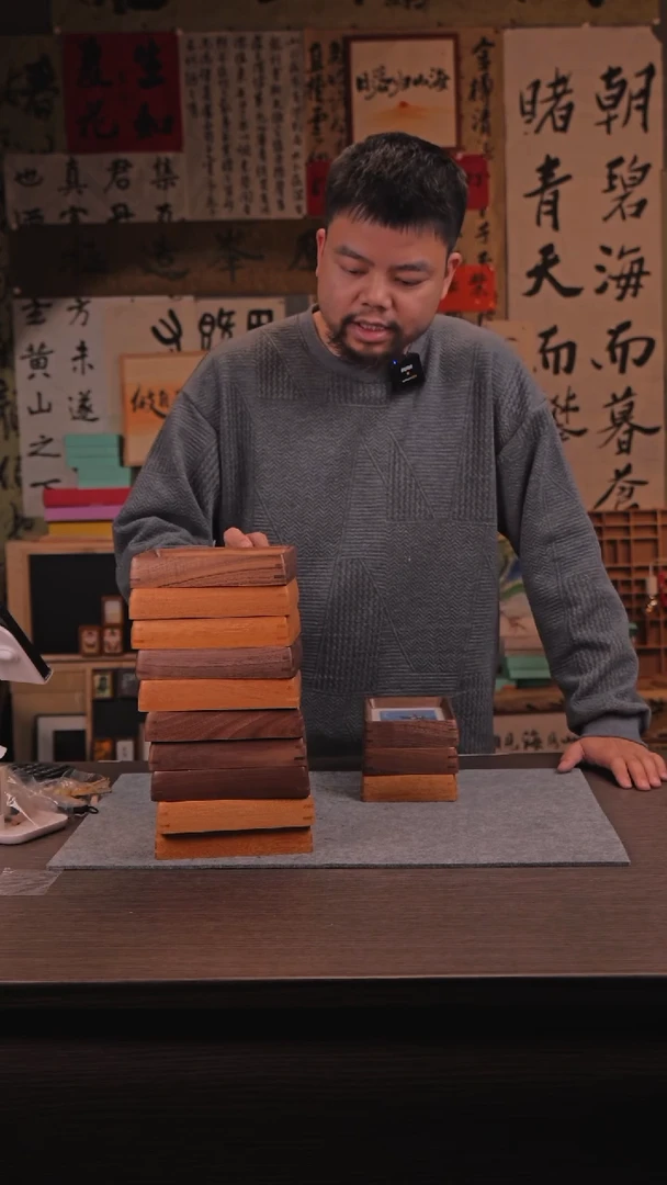 【闪购商品】书法幸运 盒子 随发 手绘 桌 摆