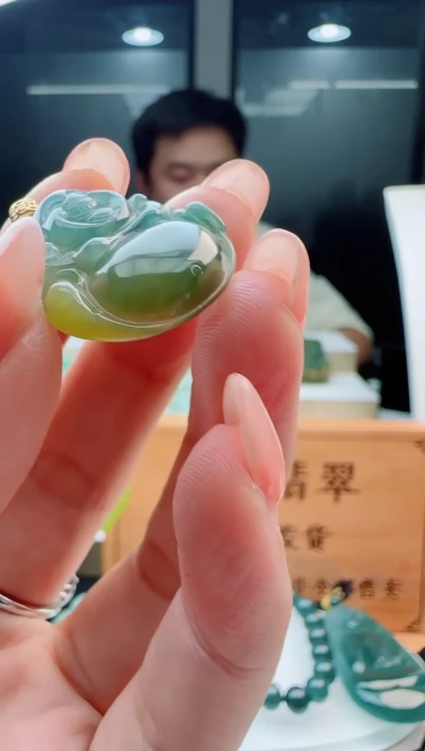 翡翠未镶嵌颈饰多样性发货其中一件