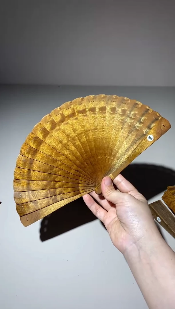 金丝楠16cm金丝楠木小叶桢楠扇989